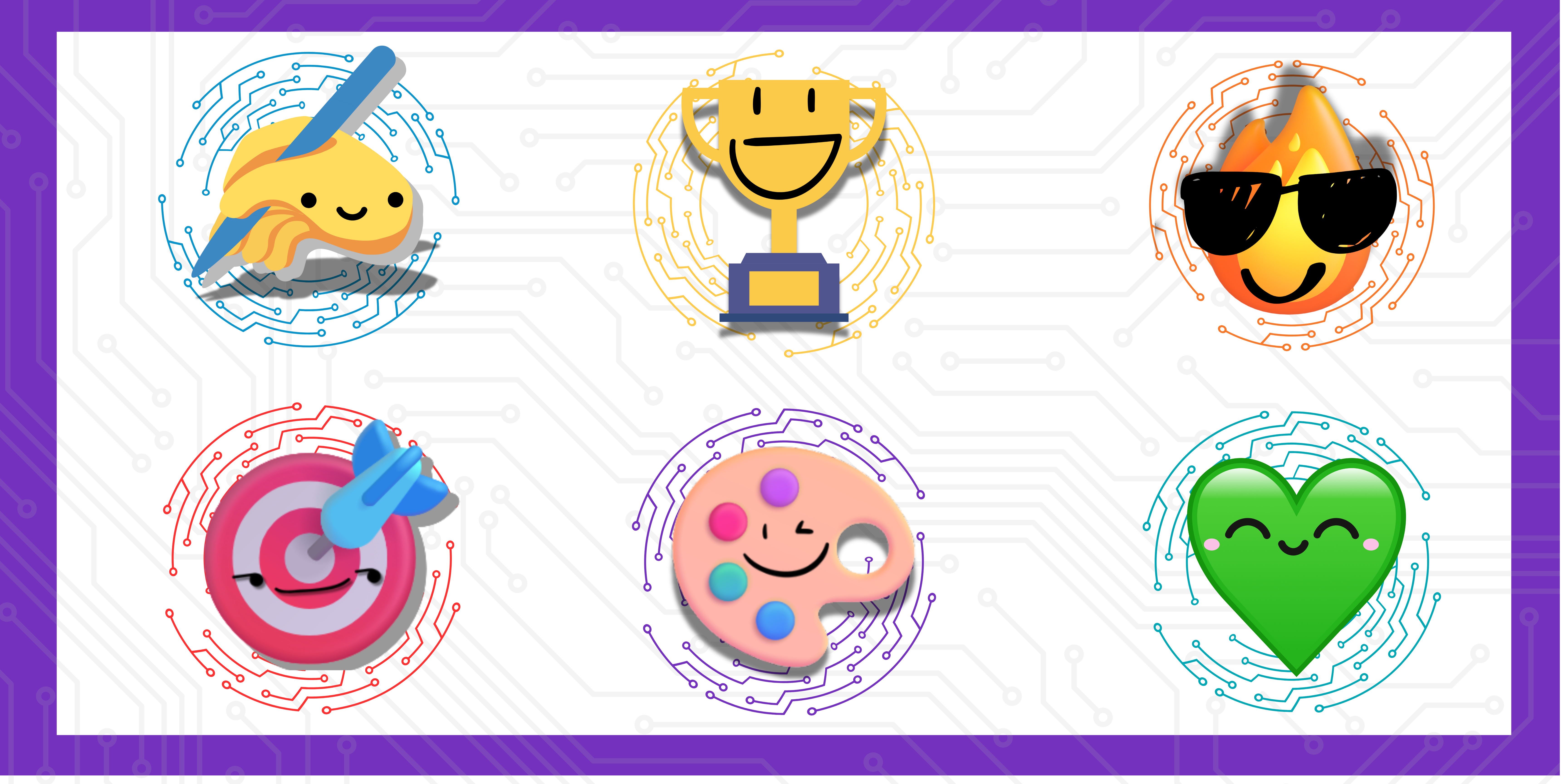 Visual representation of the six archetypes